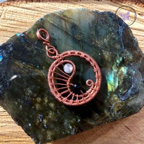 Yin Yang Copper Wire Wrapped Pendant